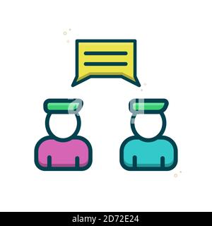 Two interlocutors with general chat icon vector eps Stock Vector
