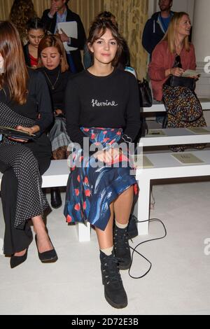 Ella Hunt on the front row during the Daks London Fashion Week SS18 show held at the Langham Hotel, London. Picture date: Friday September 16th, 2017. Photo credit should read: Matt Crossick/ EMPICS Entertainment. Stock Photo