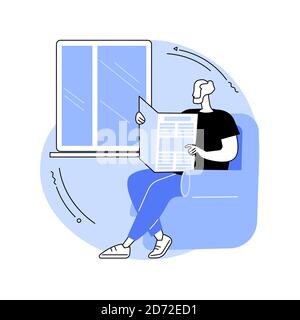 Social isolation abstract concept vector illustration. Stock Vector