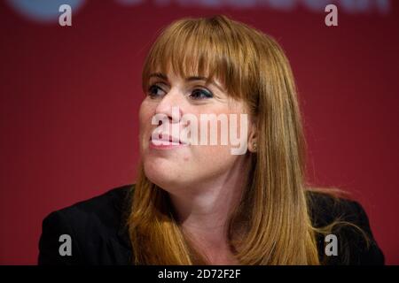 Shadow Secretary of State for Education, Angela Rayner, pictured during during the Labour Party conference in Brighton. Picture date: Tuesday September 26th, 2017. Photo credit should read: Matt Crossick/ EMPICS Entertainment. Stock Photo