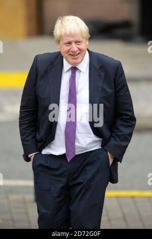 Foreign Secretary Boris Johnson arriving for Prime Minister Theresa May's speech at the Conservative Party Conference, at the Manchester Central Convention Complex in Manchester. Picture date: 4 October, 2017. Photo credit should read: Matt Crossick/ EMPICS Entertainment. Stock Photo