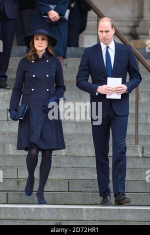 The Duke and Duchess of Cambridge attending the Grenfell Tower National Memorial Service, at St Paul's Cathedral in London, which marked the six month anniversary of the Grenfell Tower fire. Picture date: Thursday December 14th, 2017. Photo credit should read: Matt Crossick/ EMPICS Entertainment. Stock Photo