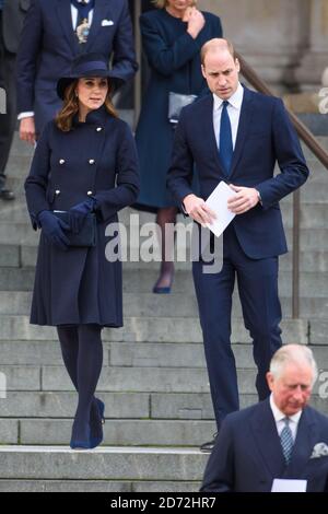 The Duke and Duchess of Cambridge attending the Grenfell Tower National Memorial Service, at St Paul's Cathedral in London, which marked the six month anniversary of the Grenfell Tower fire. Picture date: Thursday December 14th, 2017. Photo credit should read: Matt Crossick/ EMPICS Entertainment. Stock Photo