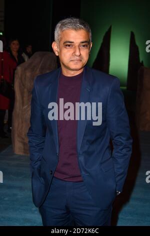 Sadiq Khan on the front row during the Ashley Williams London Fashion Week show, held at the Ambika P3 venue, London. Picture date: Friday, February 16th 2018. Photo credit should read: Matt Crossick/ EMPICS Entertainment. Stock Photo