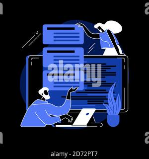 Software requirement description abstract concept vector illustration. Stock Vector