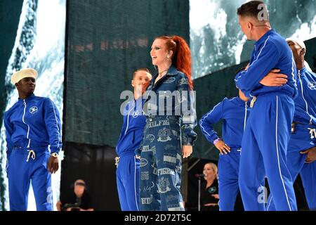 Jess Glynne during Capital's Summertime Ball with Vodafone at Wembley Stadium, London. ... Stock Photo