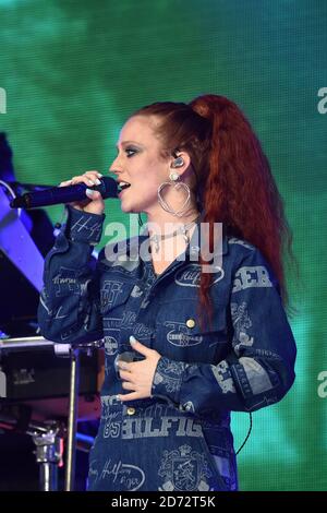 Jess Glynne during Capital's Summertime Ball with Vodafone at Wembley Stadium, London. ... Stock Photo