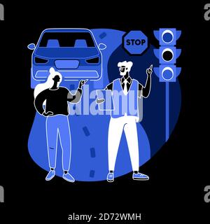 Traffic laws abstract concept vector illustration. Stock Vector