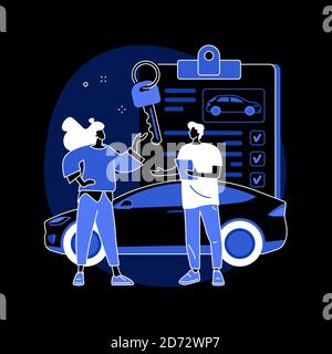 Rental vehicle abstract concept vector illustration. Stock Vector