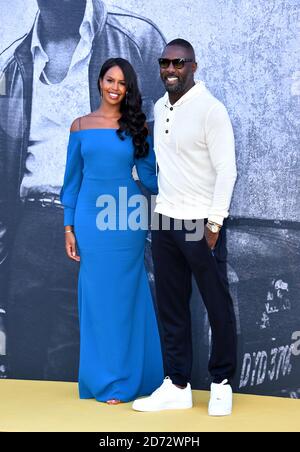 Idris Elba and Sabrina Dhowre attending the premiere of Yardie at the BFI Southbank, London.  Stock Photo