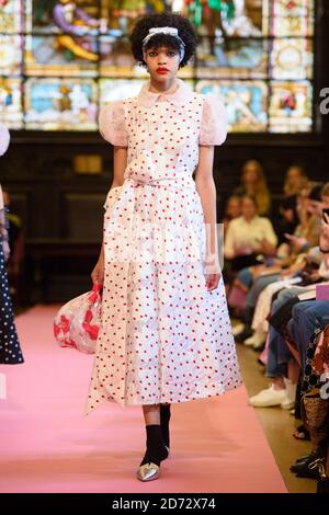 Models on the catwalk during the Ryan Lo  Spring/Summer 2019 London Fashion Week show at Stationers' Hall, London Picture date: Friday September 14th, 2018. Photo credit should read: Matt Crossick/ EMPICS Entertainment. Stock Photo