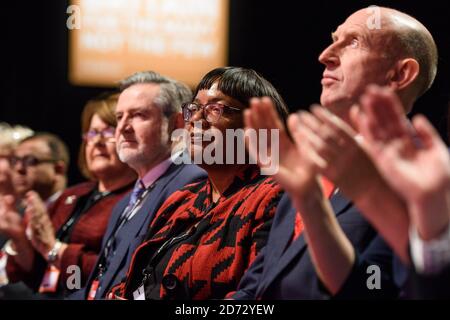 Diane Abbott during the Labour Party annual conference at the Arena and Convention Centre (ACC), in Liverpool. Picture date: Tuesday September 25th, 2018. Photo credit should read: Matt Crossick/ EMPICS Entertainment. Stock Photo