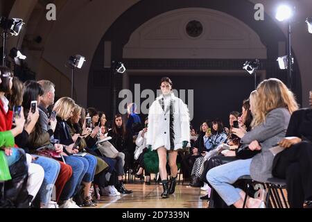 Models on the catwalk during the Toga fashion show, held at the Seymour Leisure Centre, as part of London Fashion Week A/W 2019. Picture date: Saturday February 16, 2018. Photo credit should read: Matt Crossick/Empics Stock Photo