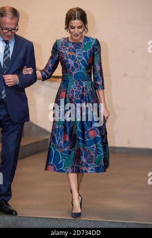 Queen Letizia of Spain attending Sorolla: Spanish Master of Light, at the National Gallery in London. Picture date: Wednesday March 13, 2019. Photo credit should read: Matt Crossick/Empics Stock Photo