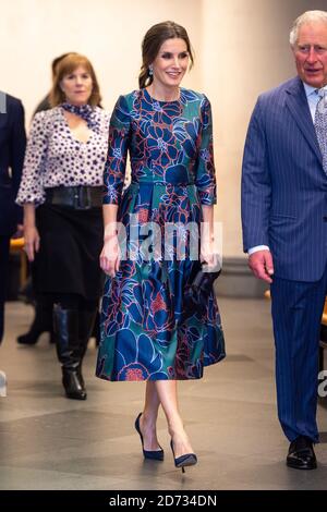 Queen Letizia of Spain attending Sorolla: Spanish Master of Light, at the National Gallery in London. Picture date: Wednesday March 13, 2019. Photo credit should read: Matt Crossick/Empics Stock Photo