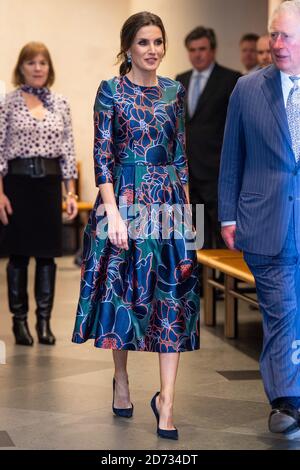 Queen Letizia of Spain attending Sorolla: Spanish Master of Light, at the National Gallery in London. Picture date: Wednesday March 13, 2019. Photo credit should read: Matt Crossick/Empics Stock Photo