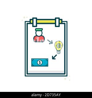 Making money depicted on a tablet Vector Illustration Stock Vector