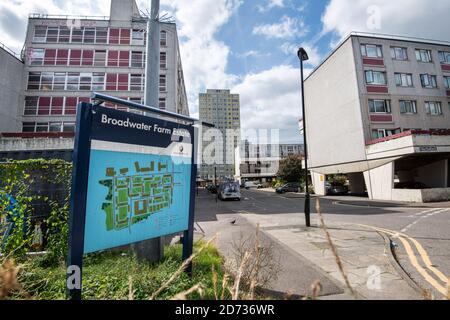 General view of the Broadwater Farm Estate in Tottenham, north London. Photo credit should read: Matt Crossick/Empics Stock Photo