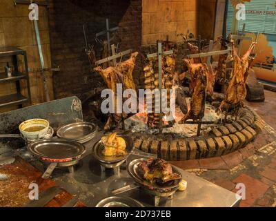 Typical meat restaurant Asador Criollo in Buenos Aires, Microcentro.   Buenos Aires, the capital of Argentina. South America, Argentina, November Stock Photo