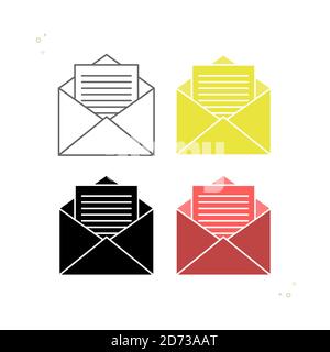 Set of badges mail envelopes for your web site, application, banner Stock Vector