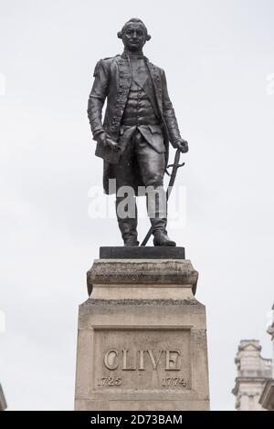 A statue of Robert Clive in Whitehall, London. Picture date: Wednesday June 10, 2020. Photo credit should read: Matt Crossick/Empics Stock Photo