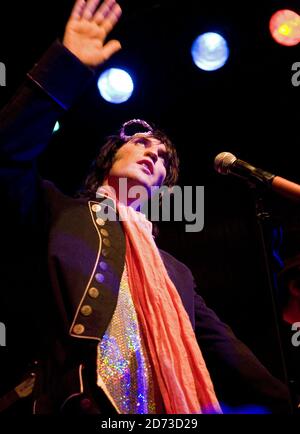 Noel Fielding and The Mighty Boosh Band play a warm-up gig at Cargo, in rehearsal for the Big Chill Festival. Stock Photo