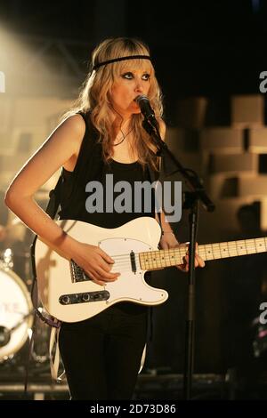Duffy Dreidiger of Ladyhawke performing live during the recording of Channel 4's T-Mobile Transmission, at the Ram Brewery in Wandsworth, London. Stock Photo