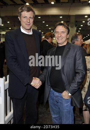 Zak Goldsmith (left) and Raymond Blanc attending the Real Food Festival, at Earl's Court in London. Stock Photo