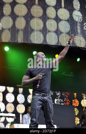 Akon performs on stage during Capital 95.8 Summertime Ball with Barclaycard at the Emirates Stadium. Stock Photo