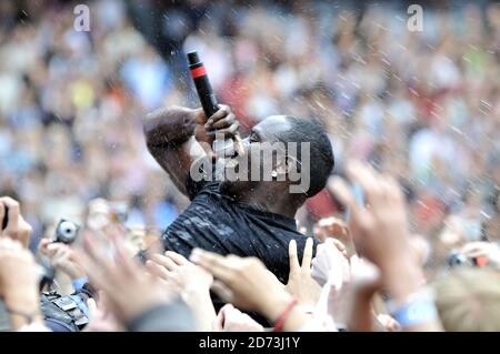 Akon performs during Capital 95.8 Summertime Ball with Barclaycard at the Emirates Stadium. Stock Photo