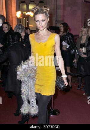 Laura Bailey arrives at the British Fashion Awards, at the Royal Courts of Justice in central London.  Stock Photo