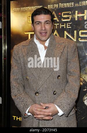 Tamer Hassan arriving for the world premiere of Clash of the Titans at the Empire, Leicester Square, London Stock Photo