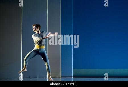 Dancers from the Mark Morris Dance Group perform L'Allegro, Il Penseroso ed Il Moderato at the Coliseum theatre in central London. Stock Photo