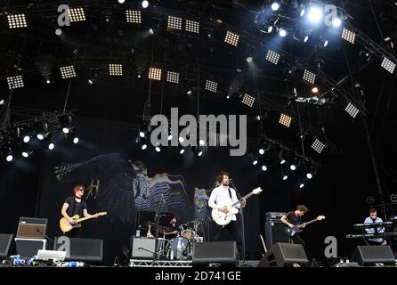 The Courteeners perform at the Isle of Wight festival, in Newport on the Isle of Wight. Stock Photo