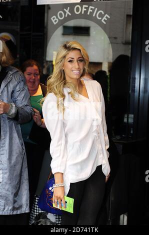 Stacey Solomon arrives at a gala screening of Shrek: Forever After, at the Vue cinema in Leicester Square, central London.  Stock Photo