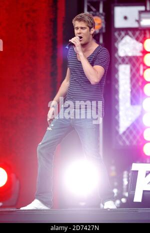 Basshunter performs at T4 On The Beach 2010, at Weston Super Mare in Somerset. Stock Photo