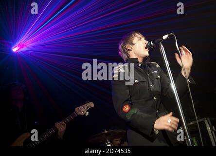 Kye Sones of Diagram of the Heart performs at the Hoxton Bar and Grill in central London. Stock Photo