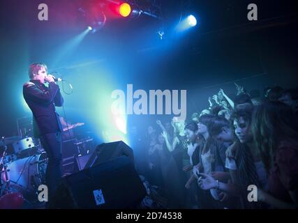 Kye Sones of Diagram of the Heart performs at the Hoxton Bar and Grill in central London. Stock Photo