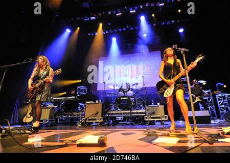 The Bangles perform at the Hard Rock Pinktober concert, at the IndigO2 venue in east London.  Stock Photo