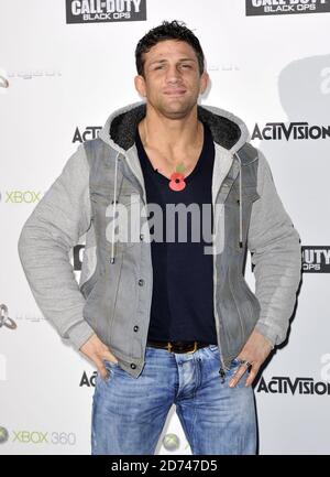 Alex Reid arrives at the Call of Duty: Black Ops Launch party, at Battersea Power Station in south London. Stock Photo