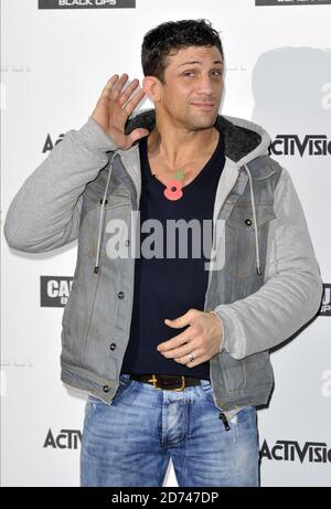 Alex Reid arrives at the Call of Duty: Black Ops Launch party, at Battersea Power Station in south London. Stock Photo