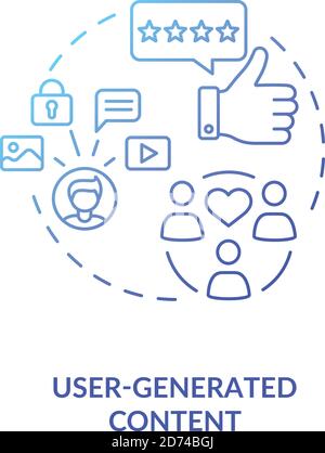 User-generated content concept icon Stock Vector