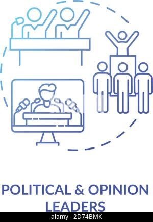 Political and opinion leader concept icon Stock Vector