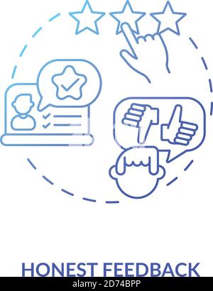 Honest feedback concept icon Stock Vector