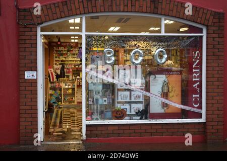 25 businesses we're effected by flooding in Wolfe Tone Square, Town lots, Bantry, West Cork, Ireland Stock Photo