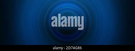 Abstract round blue background. Circles from the center point. Image of diverging circles. Rotation that creates circles. Stock Photo