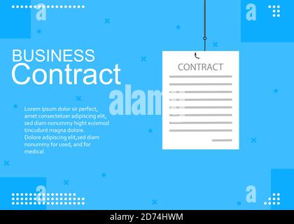 Business contract. Concept for web banners and print materials.  Stock Vector