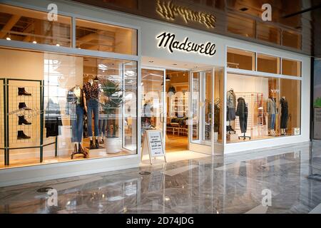 New York, USA. 19th Oct, 2020. Madewell logo and store seen in Hudson Yards. Credit: John Lamparski/SOPA Images/ZUMA Wire/Alamy Live News Stock Photo