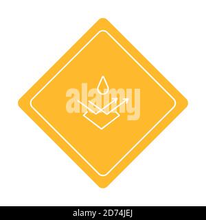 Waterproof icon vector illustration for stickers, print, web page, road sign. Stock Vector