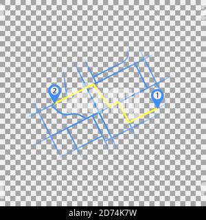 GPS navigation on a transparent background for insertion into your application Stock Vector
